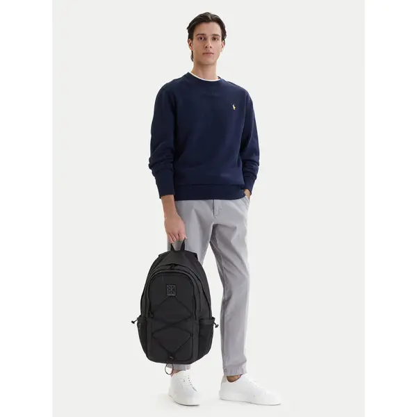 Calvin Klein Ruksak Calvin Klein Utility Emblem Bungee Backpack LV04D3301G Crna