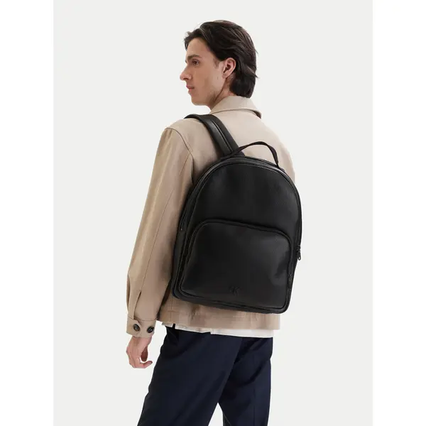 Calvin Klein Ruksak Calvin Klein Webbing Strap Round Backpack LV04D3282G Crna