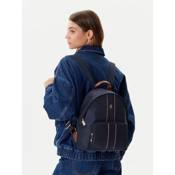 Tommy Hilfiger Ruksak Tommy Hilfiger Popette Dome AW0AW17651 Tamnoplava