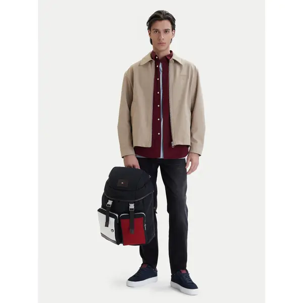 Tommy Hilfiger Ruksak Tommy Hilfiger Th Casual Flag Backpack AM0AM14143 Tamnoplava