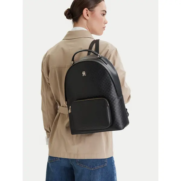 Tommy Hilfiger Ruksak Tommy Hilfiger Th Daily Backpack Mono AW0AW18852 Crna