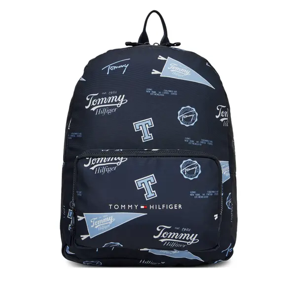 Tommy Hilfiger Ruksak Tommy Hilfiger Th Essential Printed Backpack AU0AU01992 Tamnoplava