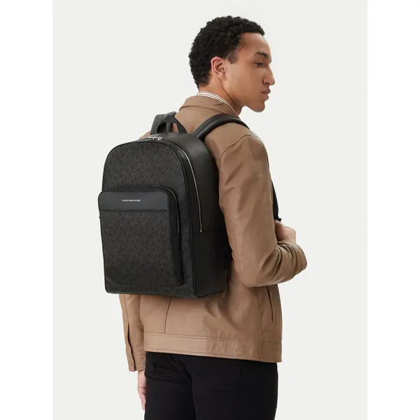 Tommy Hilfiger Ruksak Tommy Hilfiger Th Flag Monogram Backpack AM0AM14137 Crna