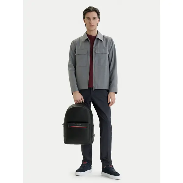 Tommy Hilfiger Ruksak Tommy Hilfiger Th Foundation Backpack AM0AM14155 Crna