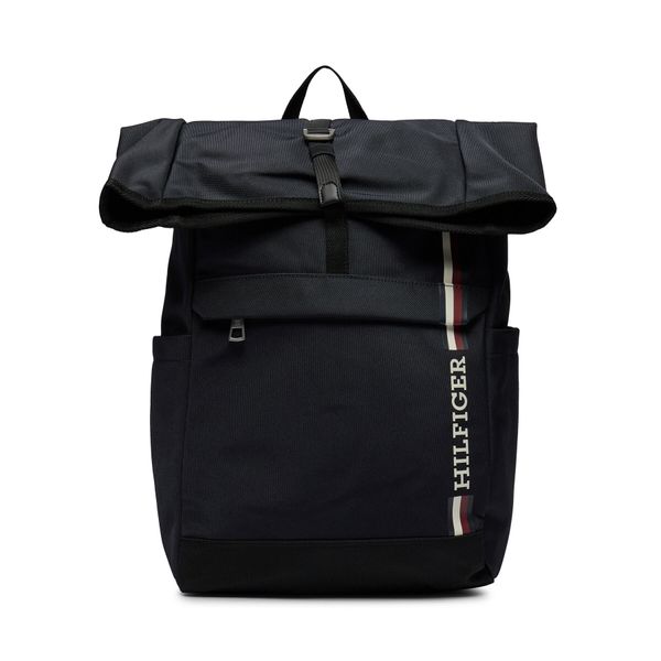 Tommy Hilfiger Ruksak Tommy Hilfiger Th Monotype Rolltop Backpack AM0AM11792 Space Blue DW6