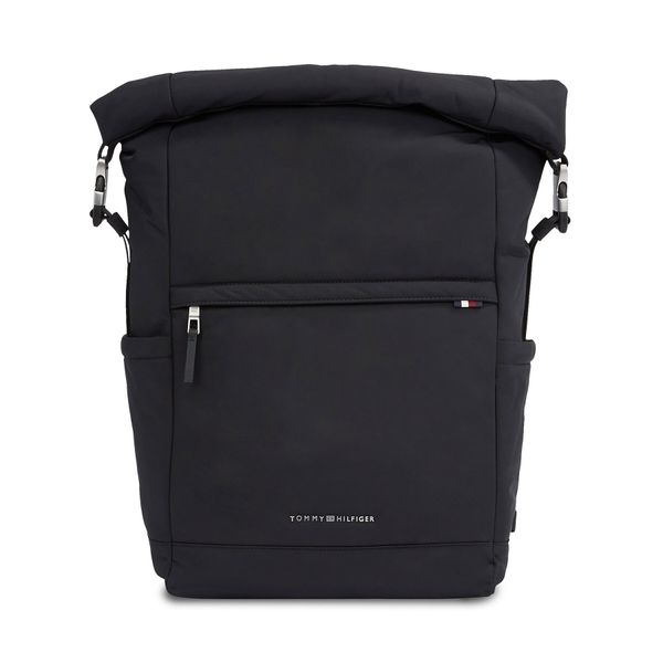 Tommy Hilfiger Ruksak Tommy Hilfiger Th Signature Rolltop Backpack AM0AM12221 Black BDS