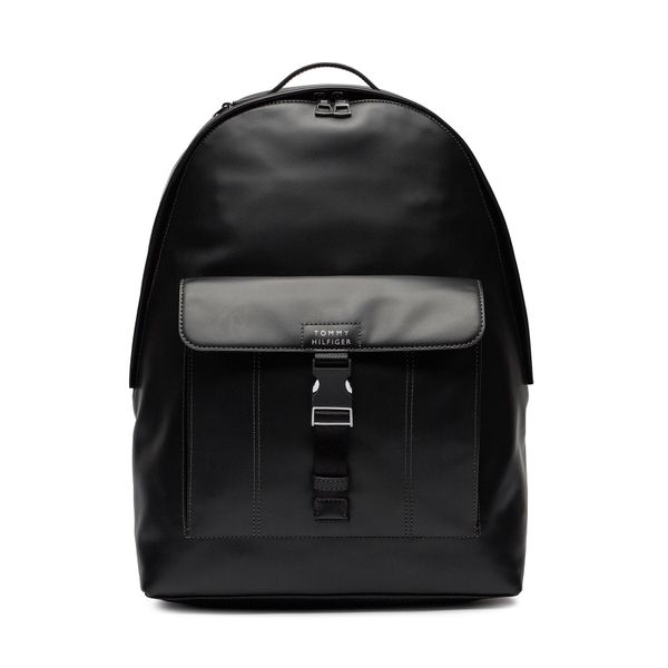 Tommy Hilfiger Ruksak Tommy Hilfiger Th Spw Leather Backpack AM0AM11823 Black BDS
