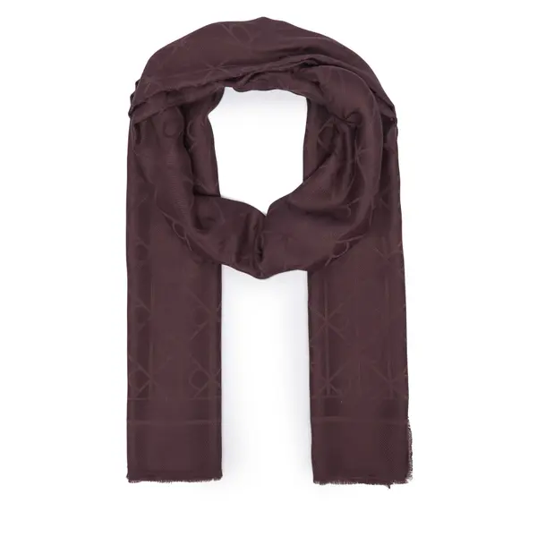 Calvin Klein Šal Calvin Klein Emblem Aop Glossy Tonal Scarf LV04F8096G Tamnocrvena
