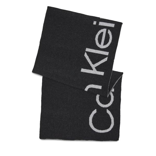 Calvin Klein Šal Calvin Klein Logo Reverso Tonal Scarf 40X180 K60K611117 Ck Black BAX