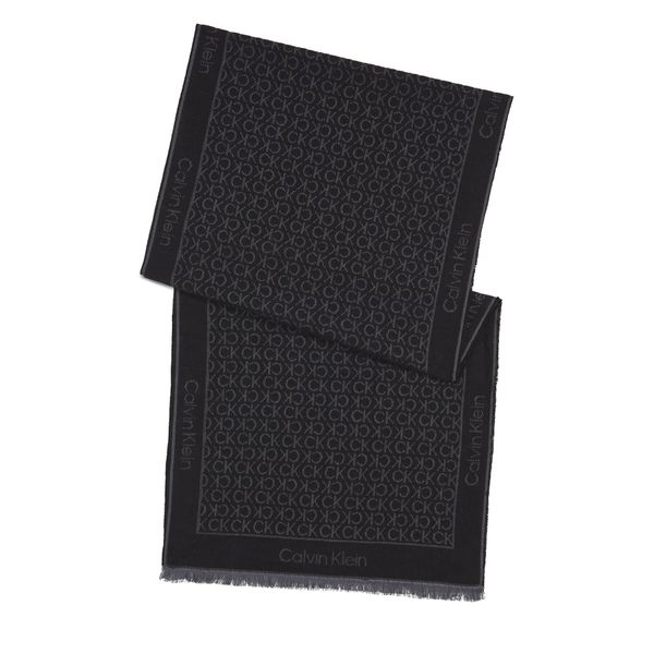 Calvin Klein Šal Calvin Klein Monogram Jacquard Scarf 40X180 K60K611116 Crna