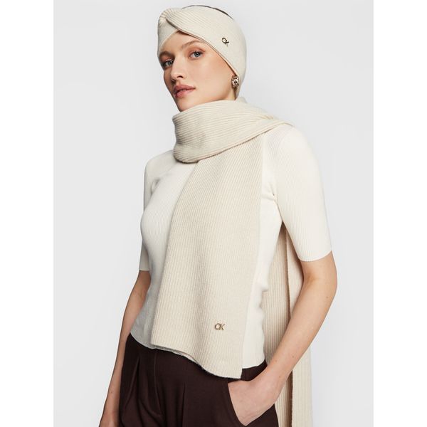 Calvin Klein Šal Calvin Klein Re-Lock K60K610415 Dark Ecru
