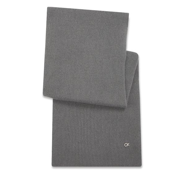 Calvin Klein Šal Calvin Klein Re-Lock Knit Scarf 30X180 K60K611128 Mid Grey Heather P4A