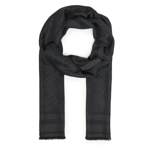 Tommy Hilfiger Šal Tommy Hilfiger Th Monogram Scarf AW0AW18273 Crna