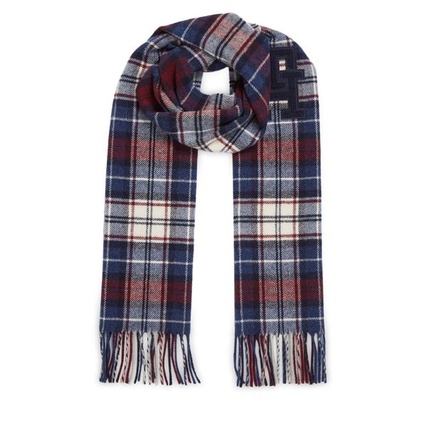 Tommy Hilfiger Šal Tommy Hilfiger Th Monogram Tartan Scarf AM0AM11984 Check 0MS