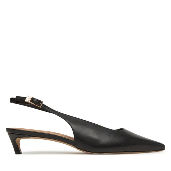 Tommy Hilfiger Salonke Tommy Hilfiger Squared Toe Kitten Slingback FW0FW08711 Crna