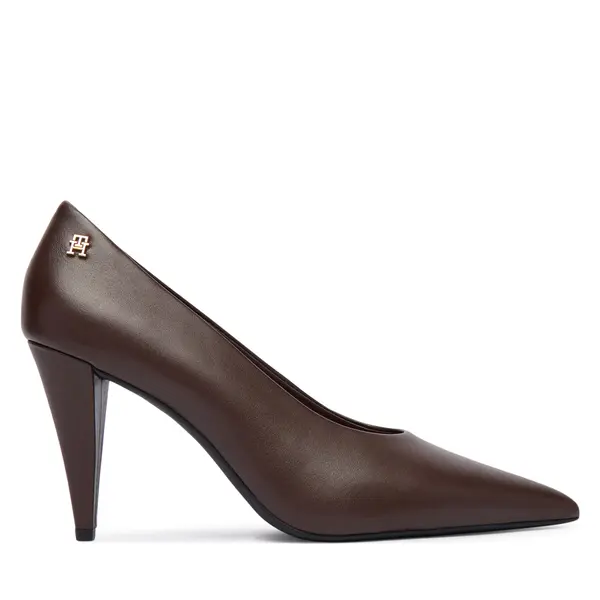 Tommy Hilfiger Salonke Tommy Hilfiger Th Smooth Leather Pump FW0FW08960 Smeđa