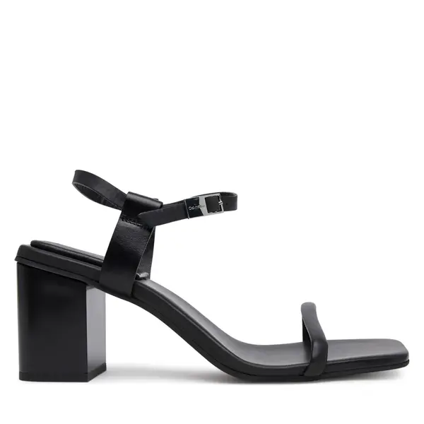 Calvin Klein Sandale Calvin Klein Block Heel Sandal 75 Lth HW0HW02650 Crna