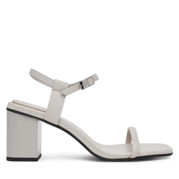 Calvin Klein Sandale Calvin Klein Block Heel Sandal 75 Lth HW0HW02650 Siva