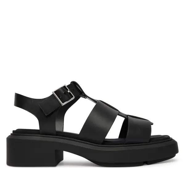 Calvin Klein Sandale Calvin Klein Chunky Sandal Fisherm Lth HW0HW02904 Crna