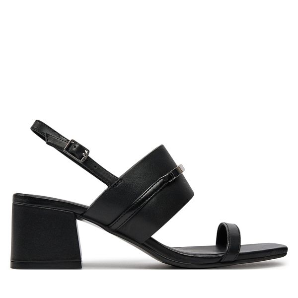 Calvin Klein Sandale Calvin Klein Heel Sandal 45 Met Bar Lth HW0HW02056 Black BEH