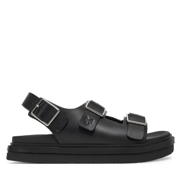 Calvin Klein Jeans Sandale Calvin Klein Jeans Flat Molded Sandal Buckle YW0YW01785 Crna