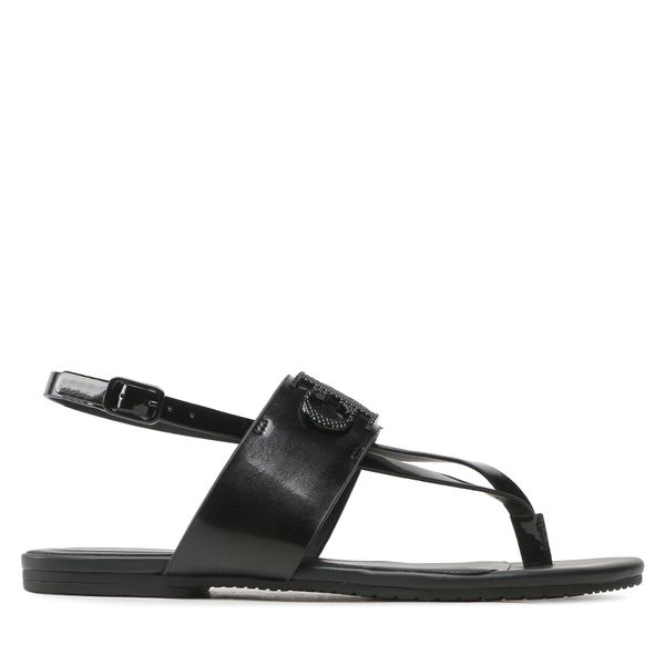 Calvin Klein Jeans Sandale Calvin Klein Jeans Flat Sandal Toepost Hw YW0YW00953 Black BDS