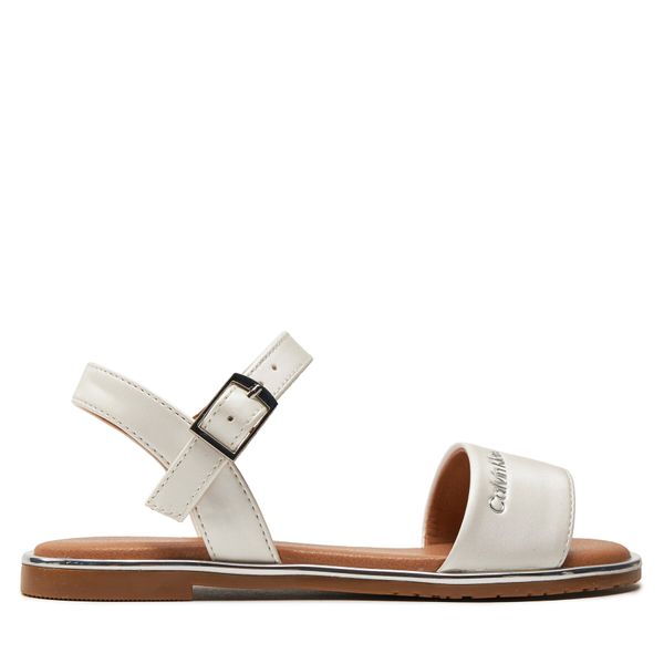 Calvin Klein Jeans Sandale Calvin Klein Jeans Flat Sandal V3A2-80824-1688 M Off White 530