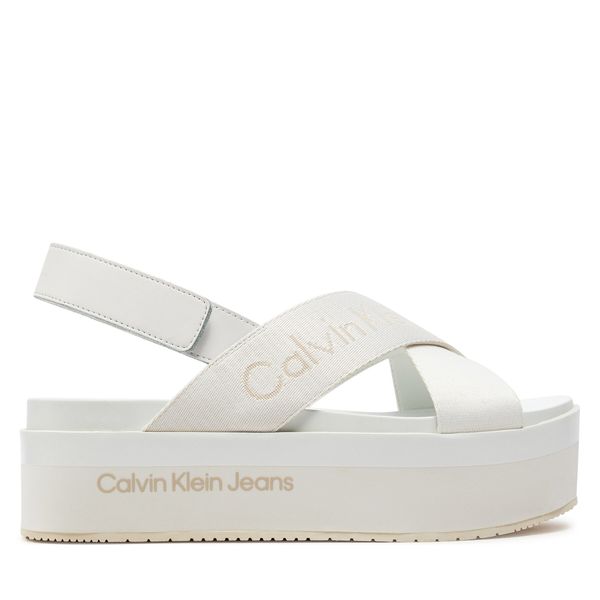 Calvin Klein Jeans Sandale Calvin Klein Jeans Flatform Sandal Sling In Mr YW0YW01362 Bijela