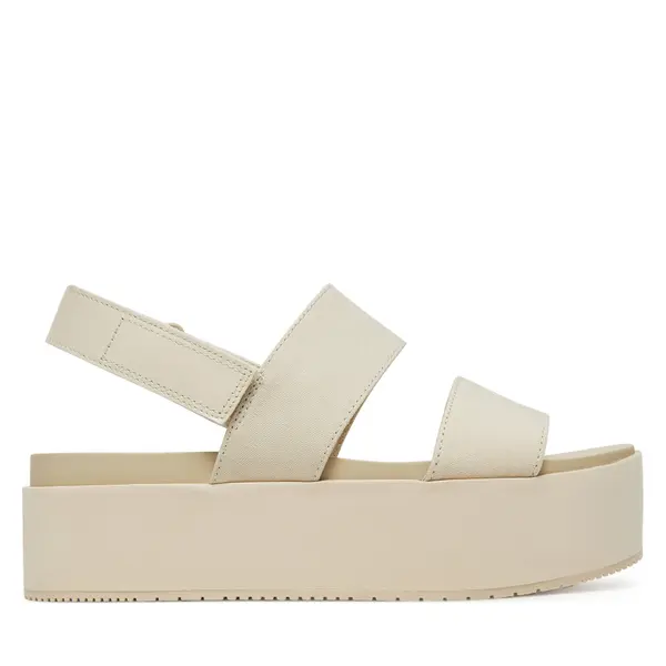 Calvin Klein Jeans Sandale Calvin Klein Jeans Flatform Sandal Sling In YW0YW01788 Écru