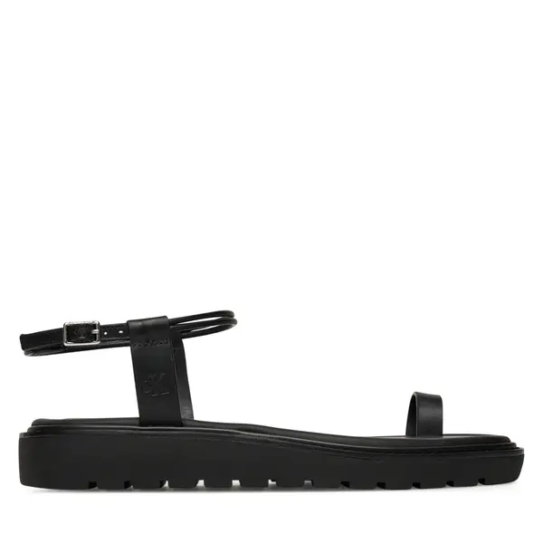 Calvin Klein Jeans Sandale Calvin Klein Jeans Rope Toe Post Sandal Lth Mg YW0YW01893 Crna