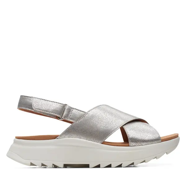 Clarks Sandale Clarks DashLite Wish 26171951 Srebrna