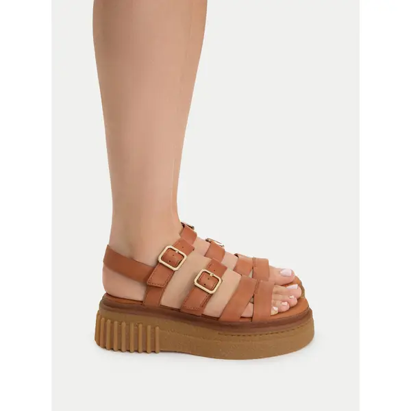 Clarks Sandale Clarks Evamar Strap 26185889 Smeđa