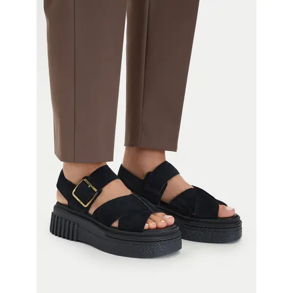 Clarks Sandale Clarks Evamar Wish 26181199 Crna