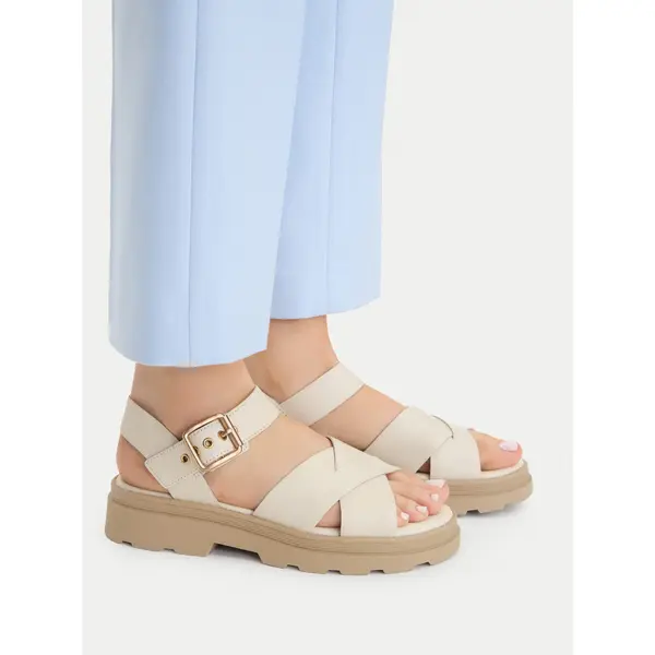 Clarks Sandale Clarks Orinoco3 Cross 26186092 Écru