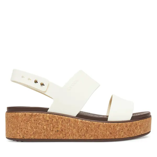 Crocs Sandale Crocs Brooklyn Cork Low Wedge 211144 Écru