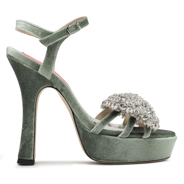 Custommade Sandale Custommade Arlina Crystal Bow 999620047 Turf Green 314
