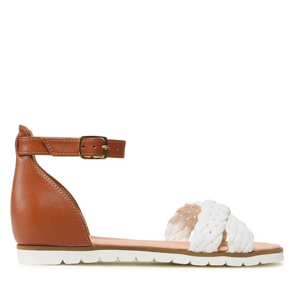 Flamingo Sandale Flamingo F06000-0 M White/Brwon