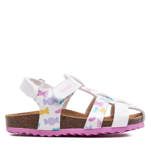 Geox Sandale Geox B Sandal Chalki Girl B452RA 000HH C0653 S White/Multicolor