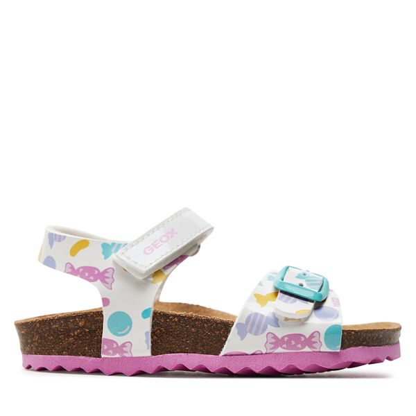 Geox Sandale Geox B Sandal Chalki Girl B922RA 000HH C0653 S White/Multicolor