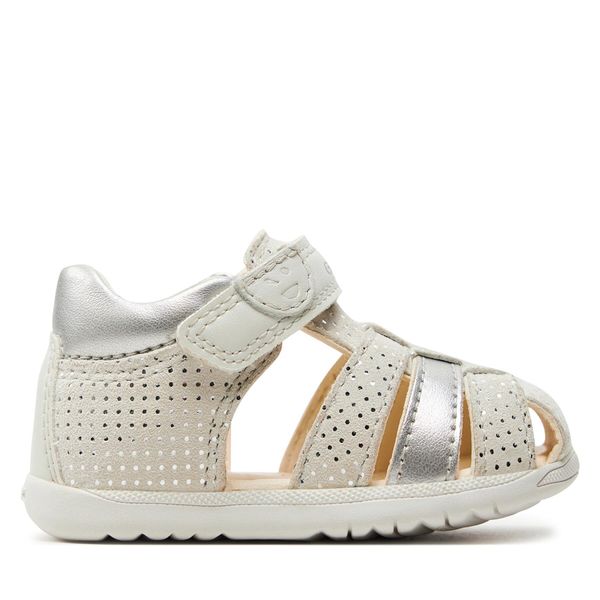 Geox Sandale Geox B Sandal Macchia Gir B254WB 007NF C1Q1N Off White/Lt Silver