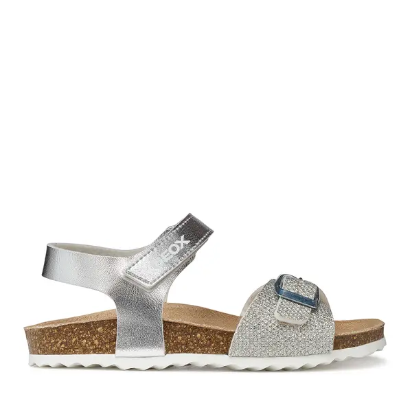 Geox Sandale Geox J Adriel Girl J028MC 0BNEW C1007 D Srebrna