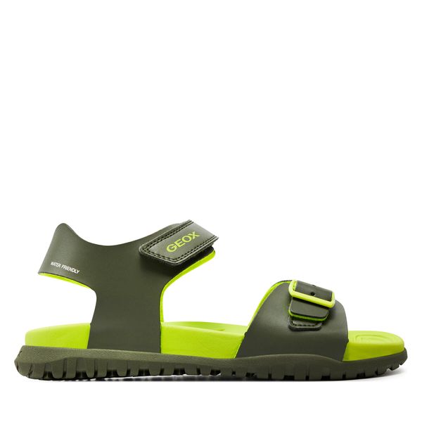Geox Sandale Geox J Sandal Fusbetto Bo J35HMA 000BC C0914 D Military/Lime