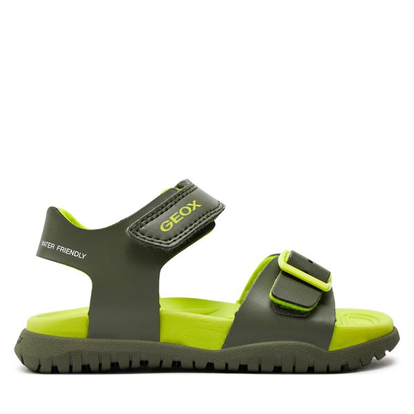 Geox Sandale Geox J Sandal Fusbetto Bo J35HMA 000BC C0914 M Military/Lime