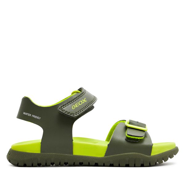 Geox Sandale Geox J Sandal Fusbetto Bo J35HMA 000BC C0914 S Military/Lime