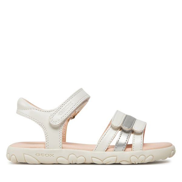 Geox Sandale Geox J Sandal Haiti Girl J458ZD 000NF C0459 S White/Silver