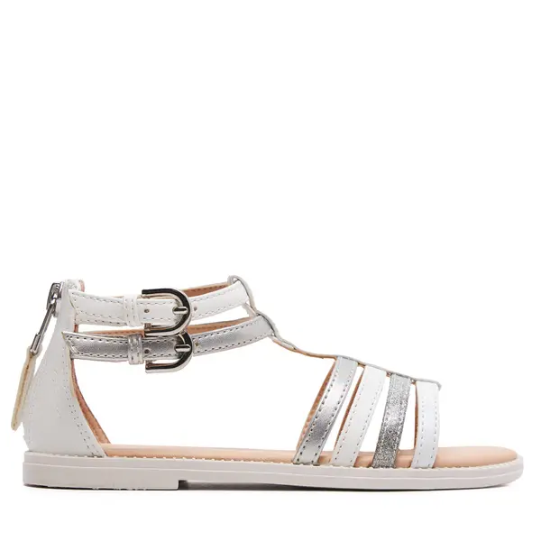 Geox Sandale Geox J Sandal Karly Girl J7235D 054AJ C1Z1N S Bijela
