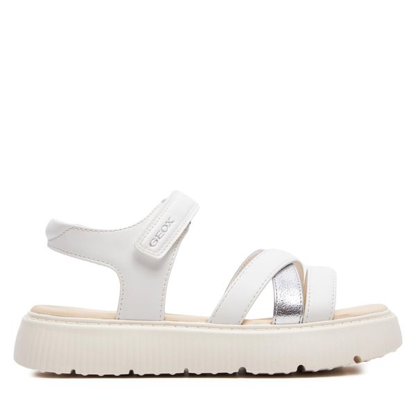 Geox Sandale Geox J Sandal Kodette Gir J45DBI 0BCBN C0007 S White/Silver