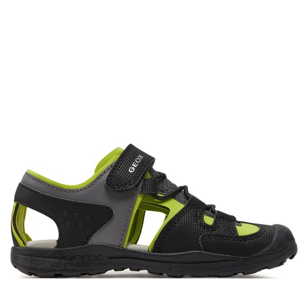 Geox Sandale Geox J Vaniett Boy J455XA 015CE C0802 S Black/Lime