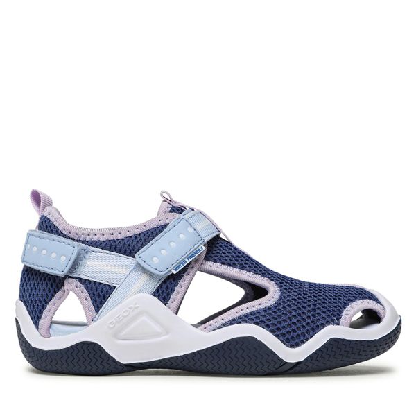Geox Sandale Geox J Wader Girl J1508A01454C4215 S Navy/Lilac