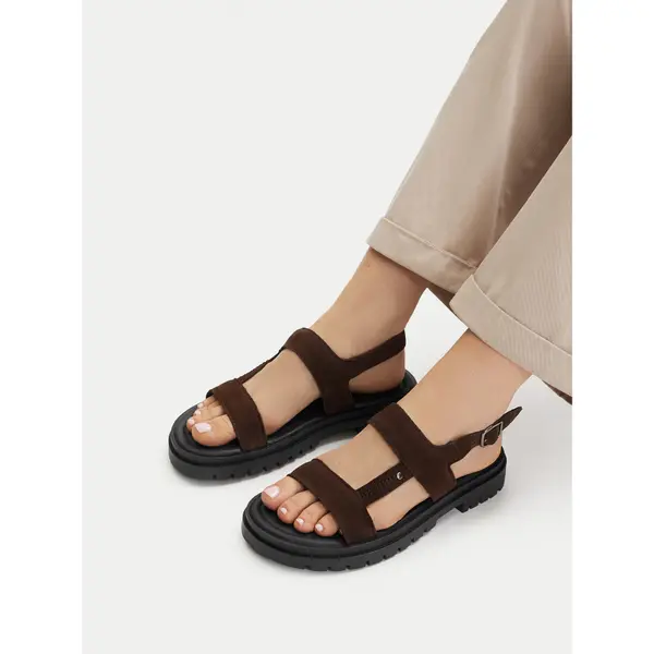 LASOCKI Sandale Lasocki CEO-WI34-3310-18650 Tamno smeđa